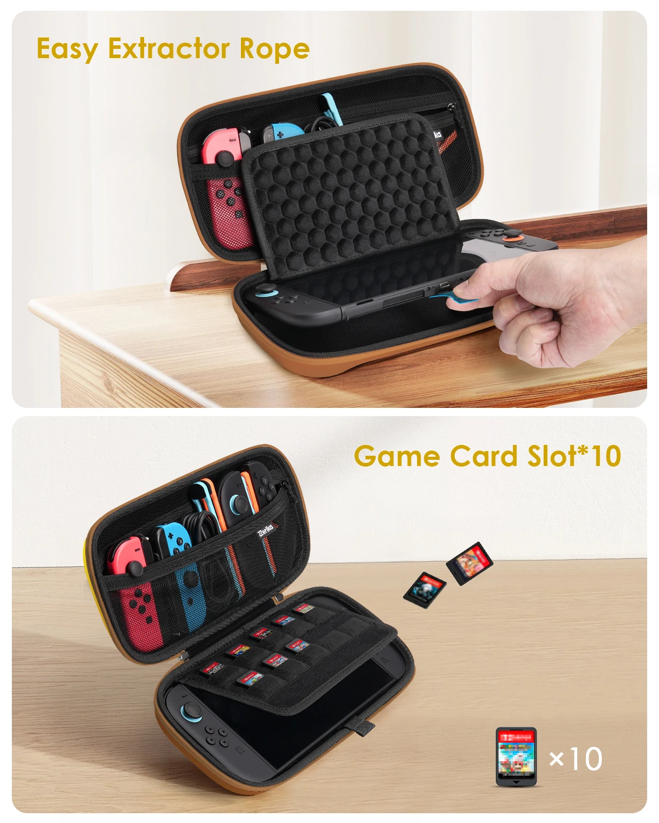 Lekki futerał transportowy z pianki EVA na Nintendo Switch 2 – Duża, odporna na wstrząsy, przenośna torba podróżna na konsolę i akcesoria — zdjęcie produktu 6