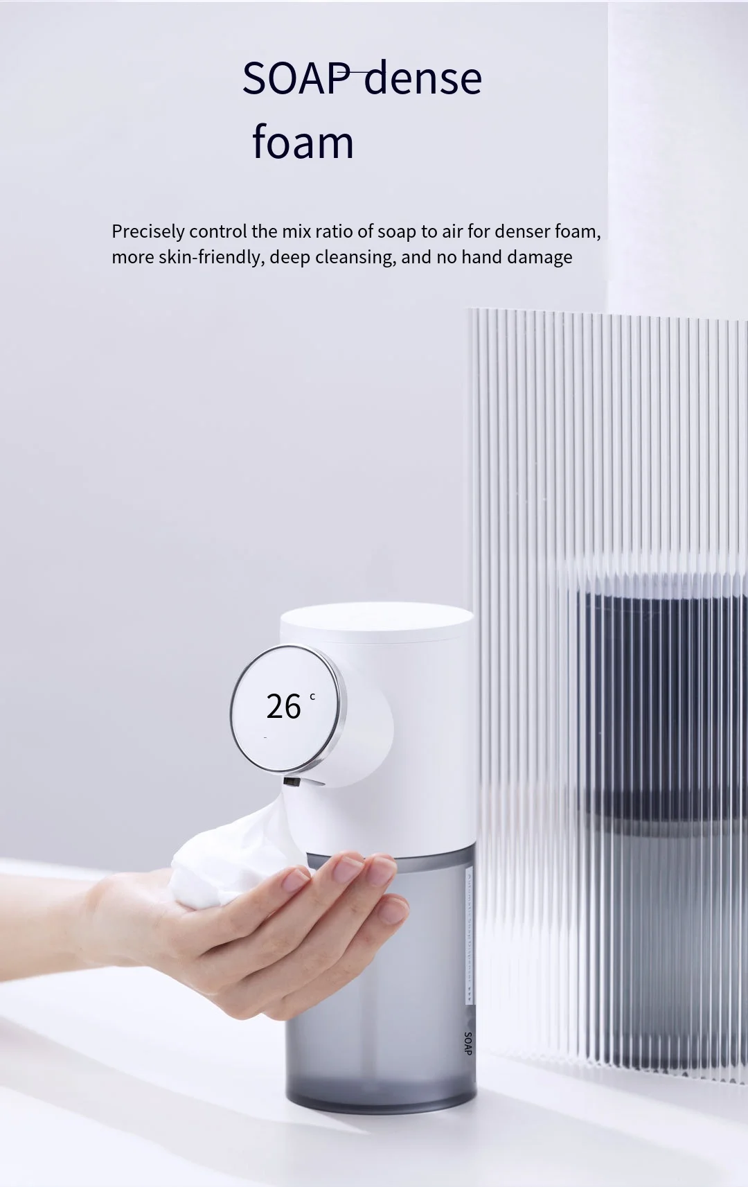 

USB автоматический дозатор жидкого мыла бесконтактный сенсорный пенный аппарат с дисплеем температуры для оборудования для ванной комнаты