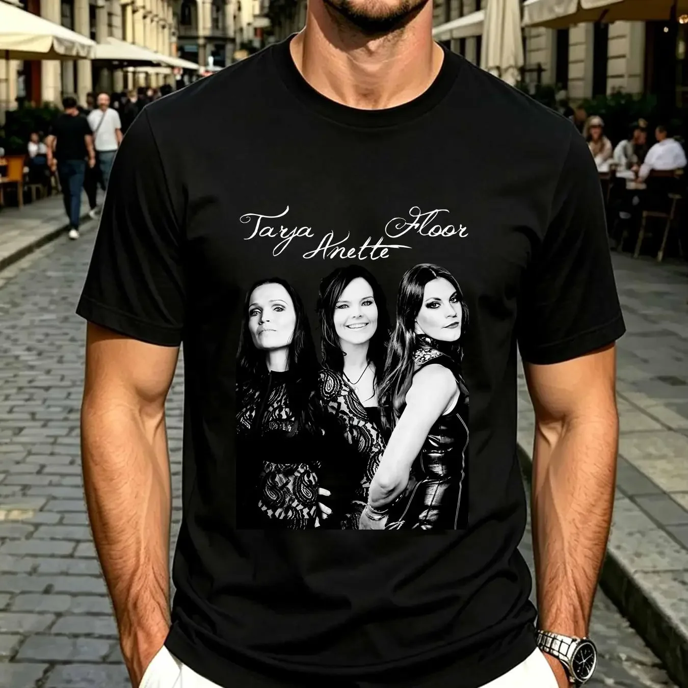 washed T Shirt Tarja Turunen Anette Olzon Floor Jansen Nightwish S to 5XL  vintage Washed fashion Slightly homme