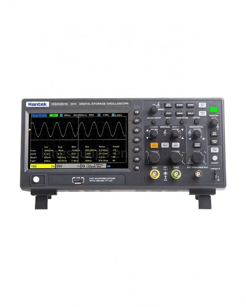 Dso2d15 Digital Oscilloscope Meter Desktop Oscillograph Oscillometer 7 Inch Tft Lcd Screen 2ch+1ch Channels