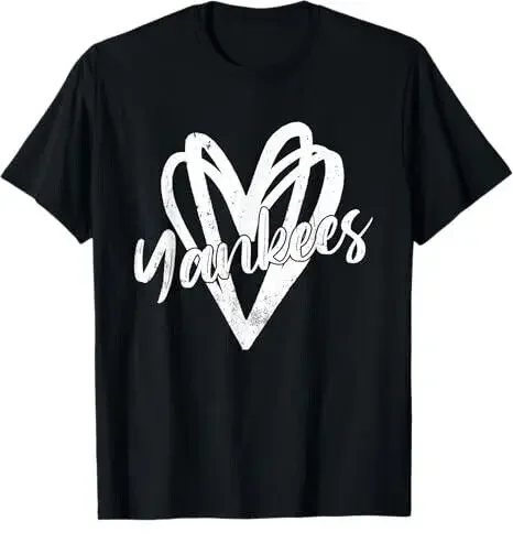 Graphic Yankees Proud Name Lovers Outfits Hearts T-Shirt