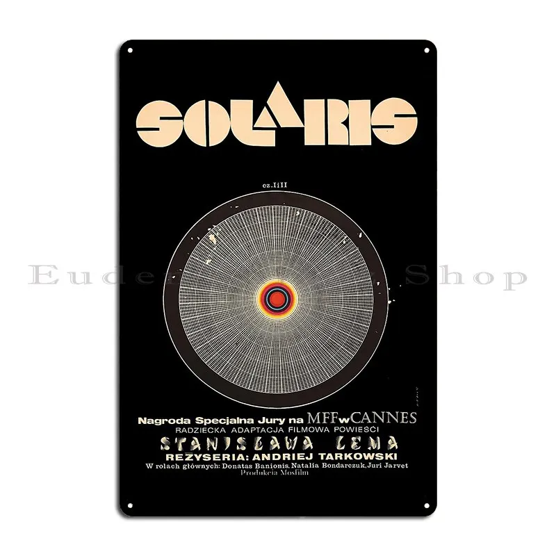 Retro Solaris Vintage Tarkovsky Soviet Metal Plaque Poster Garage Cinema Cinema Wall Plaque Create Tin Sign Poster