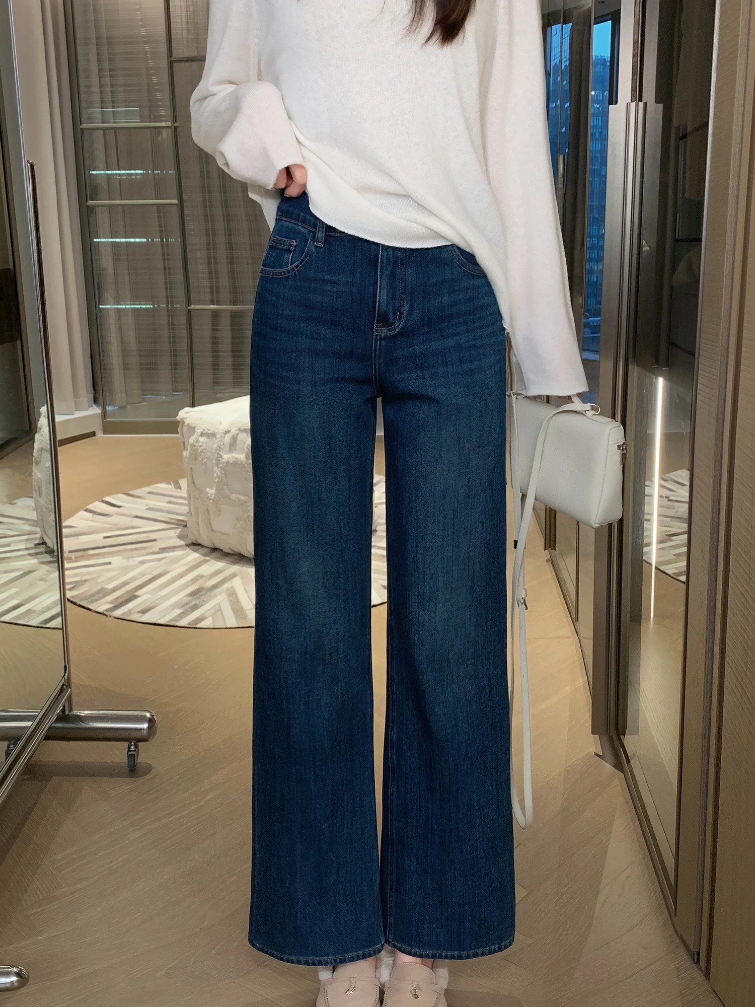 

Джинсы YUYU WANG из вельвета с расклешенными штанинами, женские, эластичные, с высокой талией, прямые, облегающие, из хлопка, в стиле бойфренд.