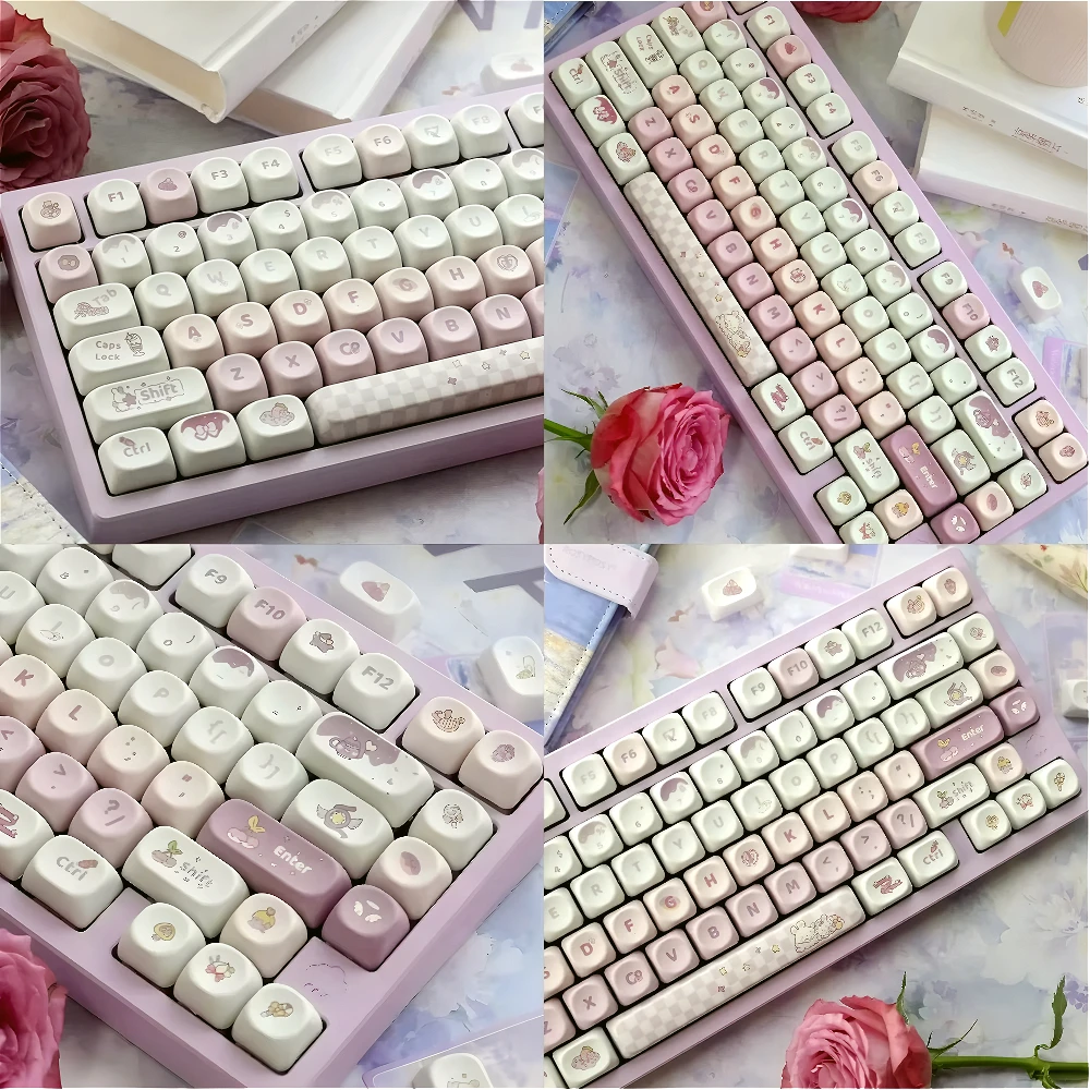 

MOA PBT Baby Two Girl Keycap Set 136 Keys for 60/84/98/108 Mechanical Keyboard Wooting