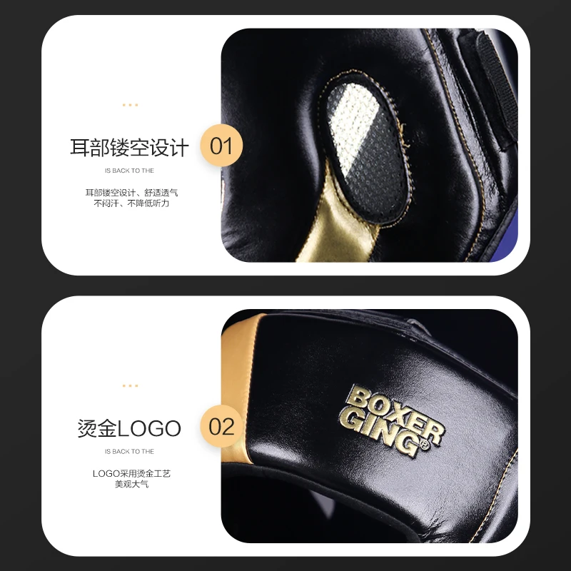 Full-Covered Thickened Boxing Helmet Men Women Adult Karate Muay Thai Training Head Protector Gym Equipment Taekwondo Head Guard