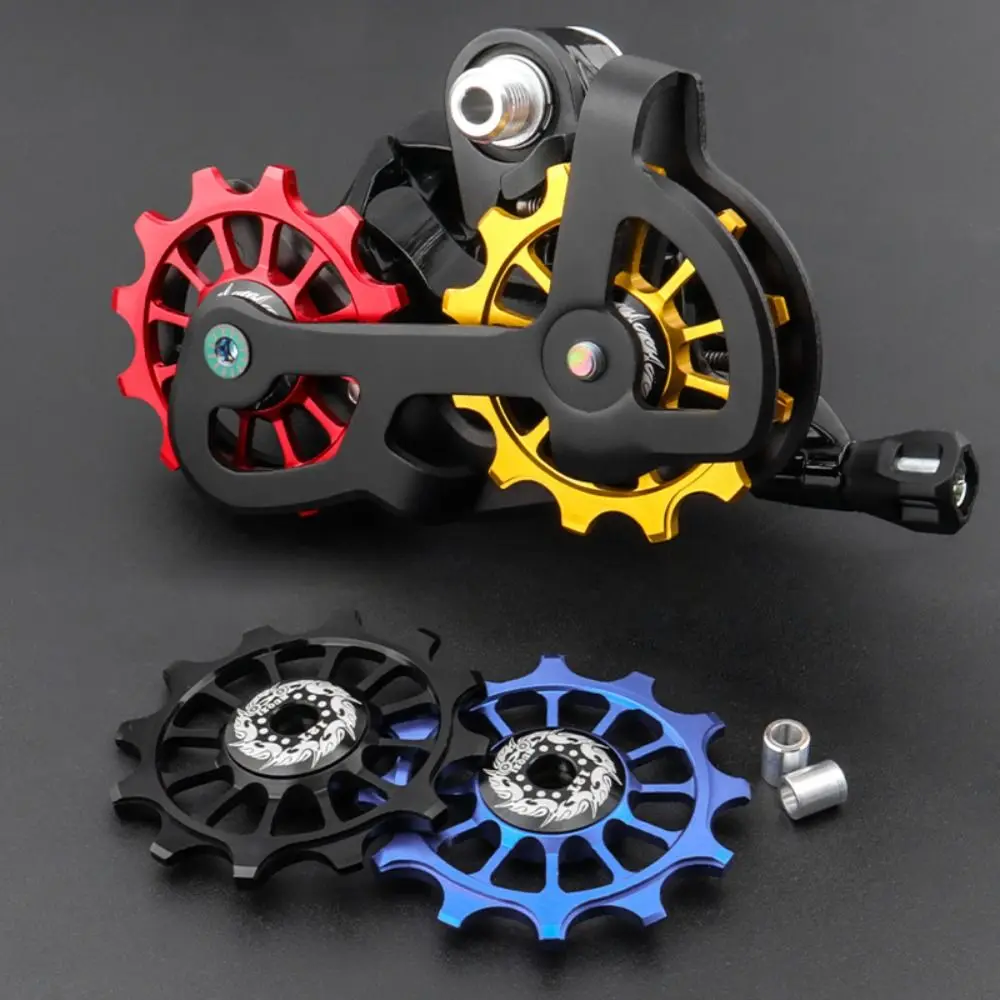 12T Bicycle Rear Derailleur Bearing Aluminum Alloy Ceramic Bearing Bike Rear Derailleur Pully Ultra-quiet Durable