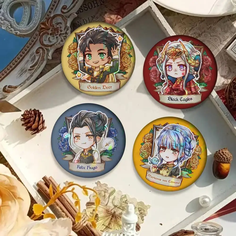 Game Fire E-emblem T-three H-houses Laser   Handmade Brooch Cartoon Cosplay Badge On Backpack Jewelry Accessories Gifts