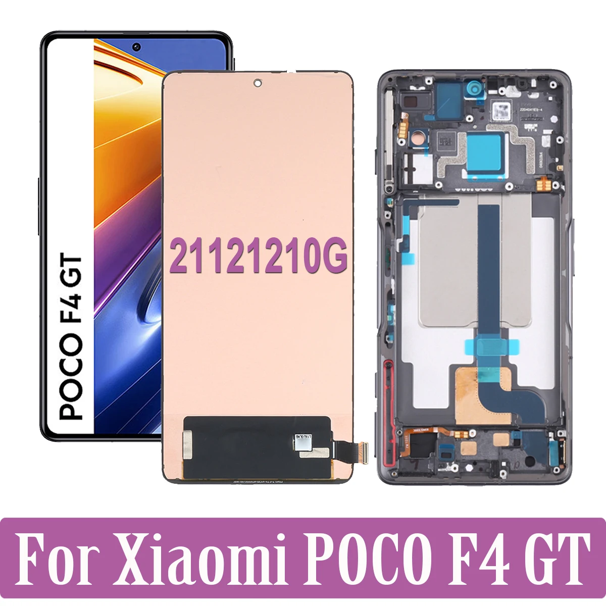 

AMOLED For Xiaomi POCO F4 GT 21121210G LCD Display Touch Screen Replacement Digitizer Assembly