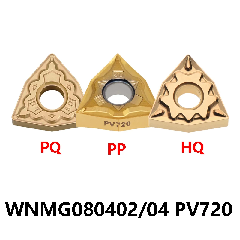 WNMG080404HQ PV720 WNMG080402PP WNMG080402PQ WNMG080404CQ WNMG080408CQ 100% Original Carbide Inserts WNMG080404 HQ PP CQ WNMG