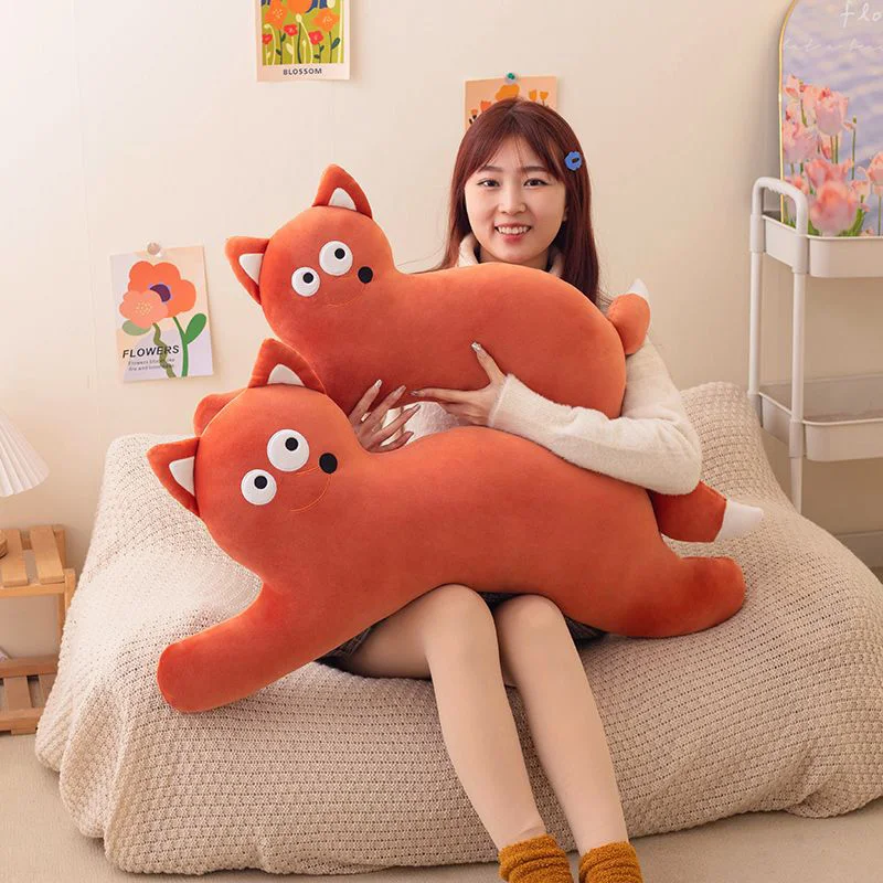 Милая длинная подушка с имитацией животного, странная плюшевая игрушка, офисный сон, мягкий орнамент