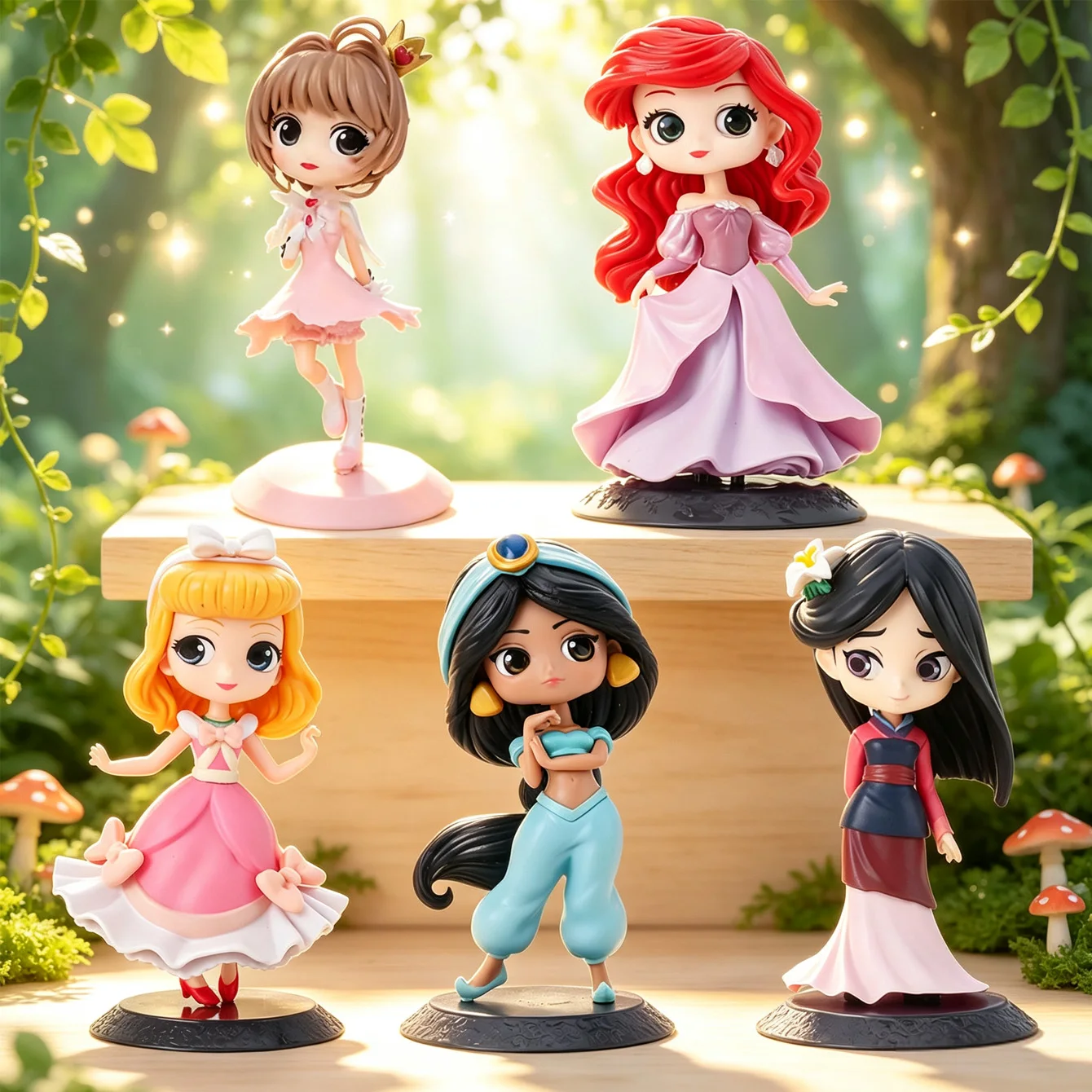 かわいい漫画の女の子フィギュアセット、様々なスタイルの衣装、 - Model Kit For Girls のレビューと価格