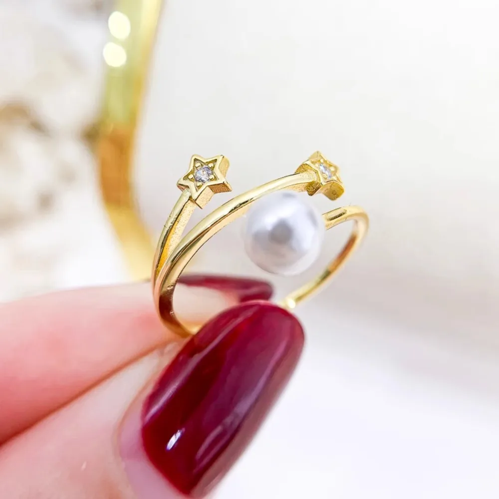 

3 шт. DIY жемчужные аксессуары 925 серебряное кольцо с жемчугом пустой держатель, модный золотой серебряный держатель для колец с круглыми бусинами 7-10 мм