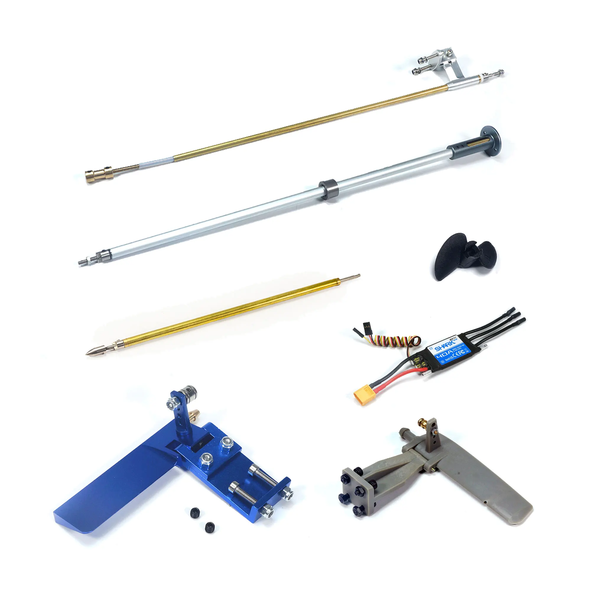 DW Hobby RC Model Boat Accessories 40A Water-Cooled ESC Metal/Nylon Rudder Hard Shaft Drive Flexible Cable Silicone Tube Parts