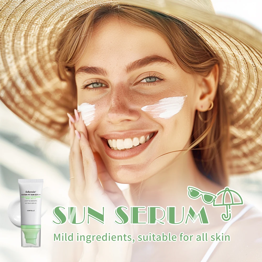 Crema solare SPF 50 Centella Asiatica Crema solare rinfrescante non appiccicosa 50ml Essenza solare per la cura della pelle secca grassa e sensibile