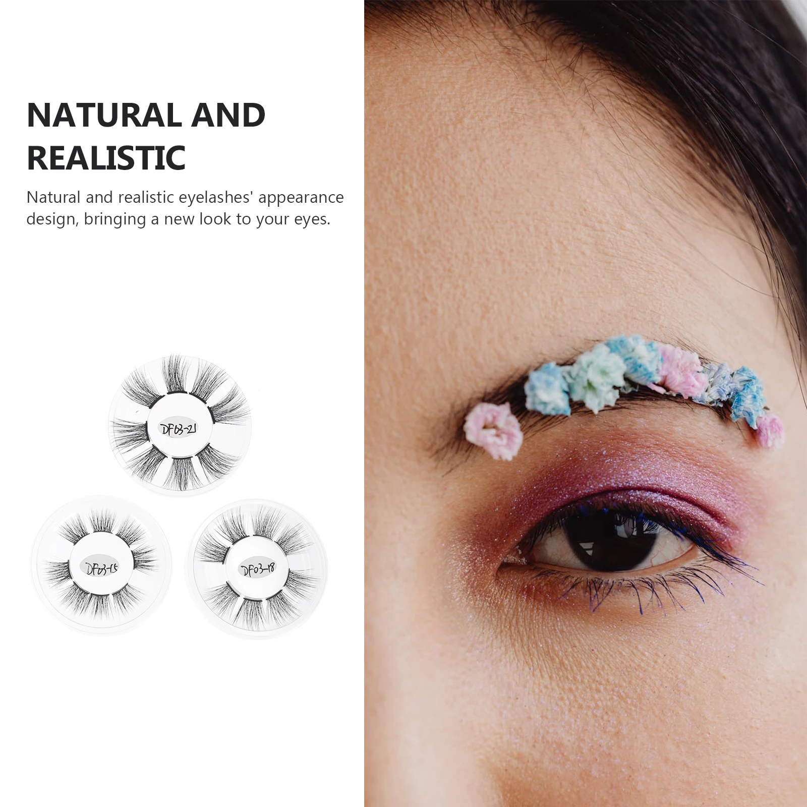 Kreative dichte gefälschte Wimpern, lebendig, realistisch, für Damen, schwarz, Naturfaser, wasserfest, Make-up-Zubehör, Schnitt-Chic