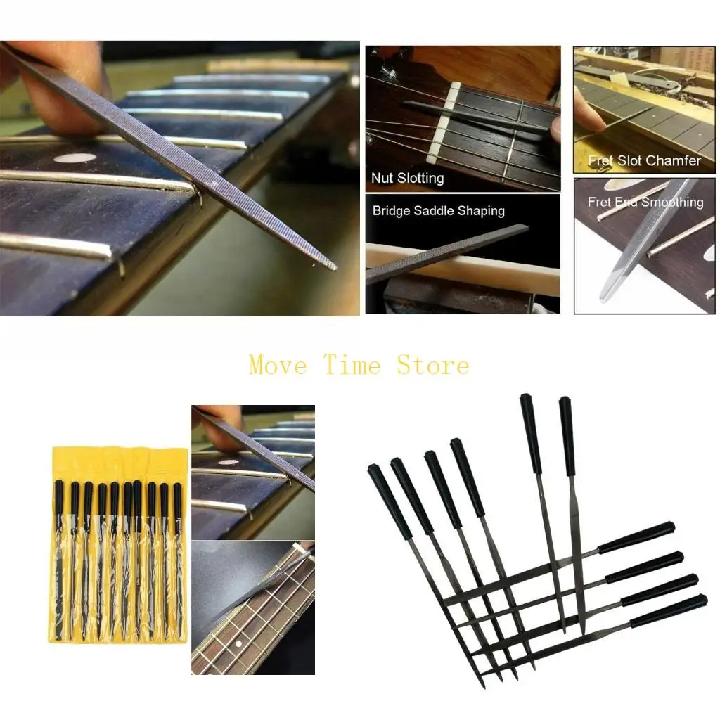 92ME Luthier Needle File Guitar Grinding Maintenance File Guitar Nut Slot Fret Dressing Files Guitar Repair Luthier Tool