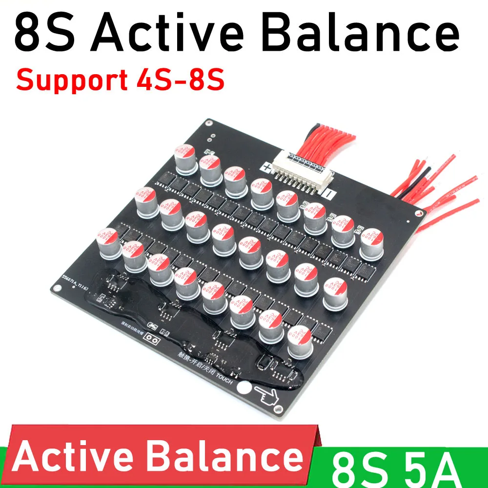 

8S 5A Lithium Battery Active Balance Board batteries Energy transfer Balancer support 4S 5S 6S 7S BMS Li-ion Lifepo4 Protection