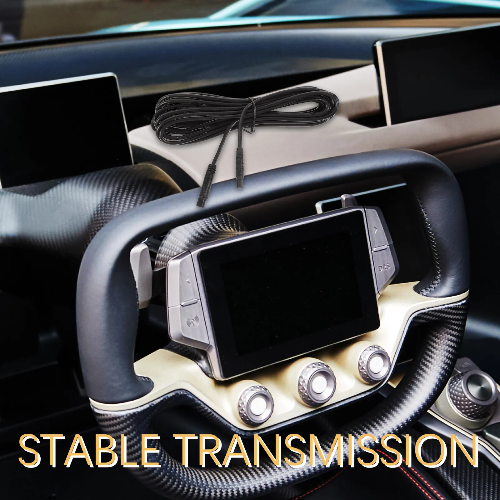 High-Stability Rearview Camera Extension Cable Heavy-Duty Copper Core PVC Wrapped for Dash Cam Backup Camera Car