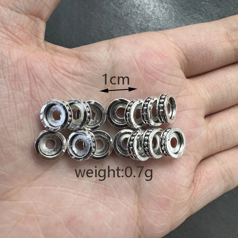 25pcs Tibetan Silver Wheel Mermaid Spacer Beads DIY Charming Handcrafted Bracelets Necklaces Jewelry Connectors Accessories