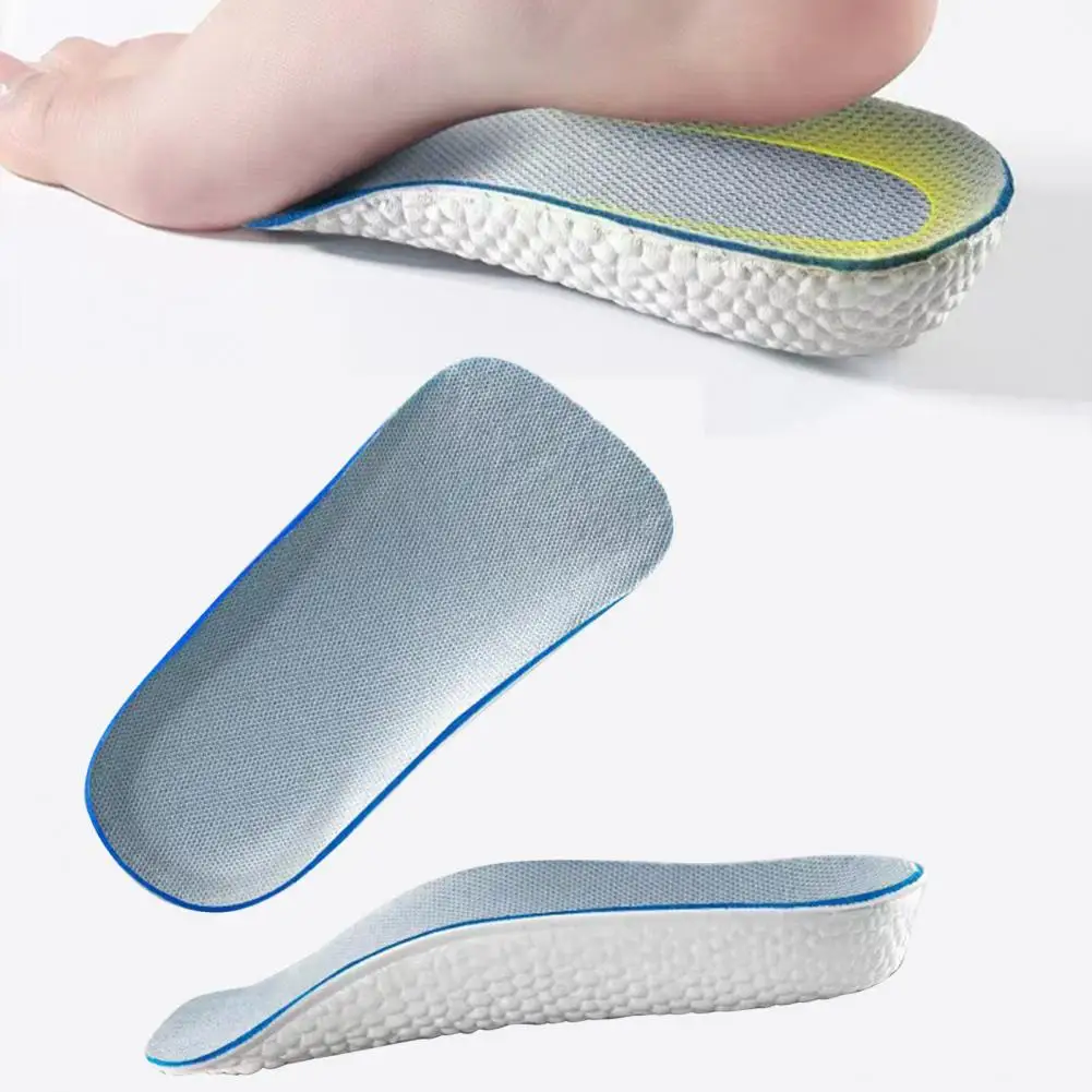 Height Increase Insole 2 Pair Hard Breathable Memory Foam Heel Lifting Inserts Shoe Lifts Shoe Pads Elevator Insoles for Unisex