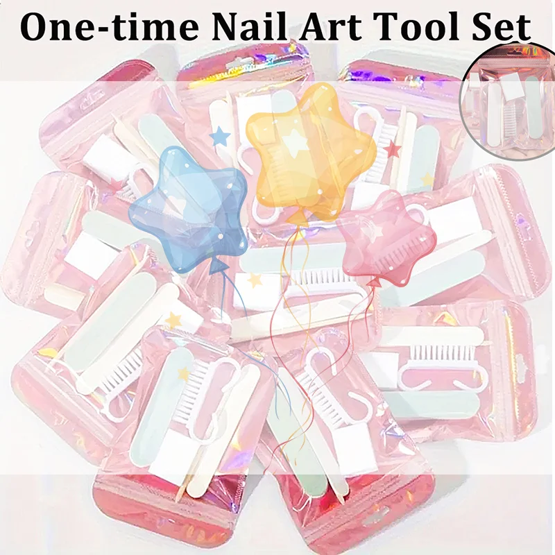 Kit de arte em unhas com lixa de unha, blocos de polimento, escova de poeira e esponja para manicure, conjunto para unhas profissionais e domésticas
