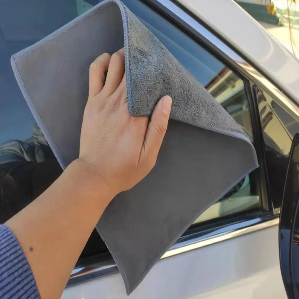 High Absorbency Suede Microfiber Cleaning Cloth Streak Free Drying Towel Detailed Auto Care Rag For Car Office Interior