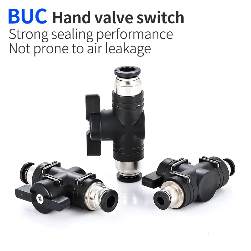 

Pneumatic Manual Valves Hand Valve BUC Connector Air Hose 4 6 8 10 12mm Air Control Steering Switch Ball Vavle