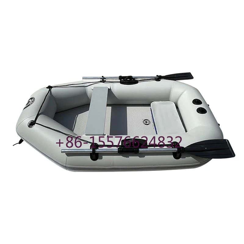 

2 Persons PVC Inflatable Boat Fishing Kayak Canoe Air Deck Floor Dinghy with Free Accessories Outdoor Water Sports