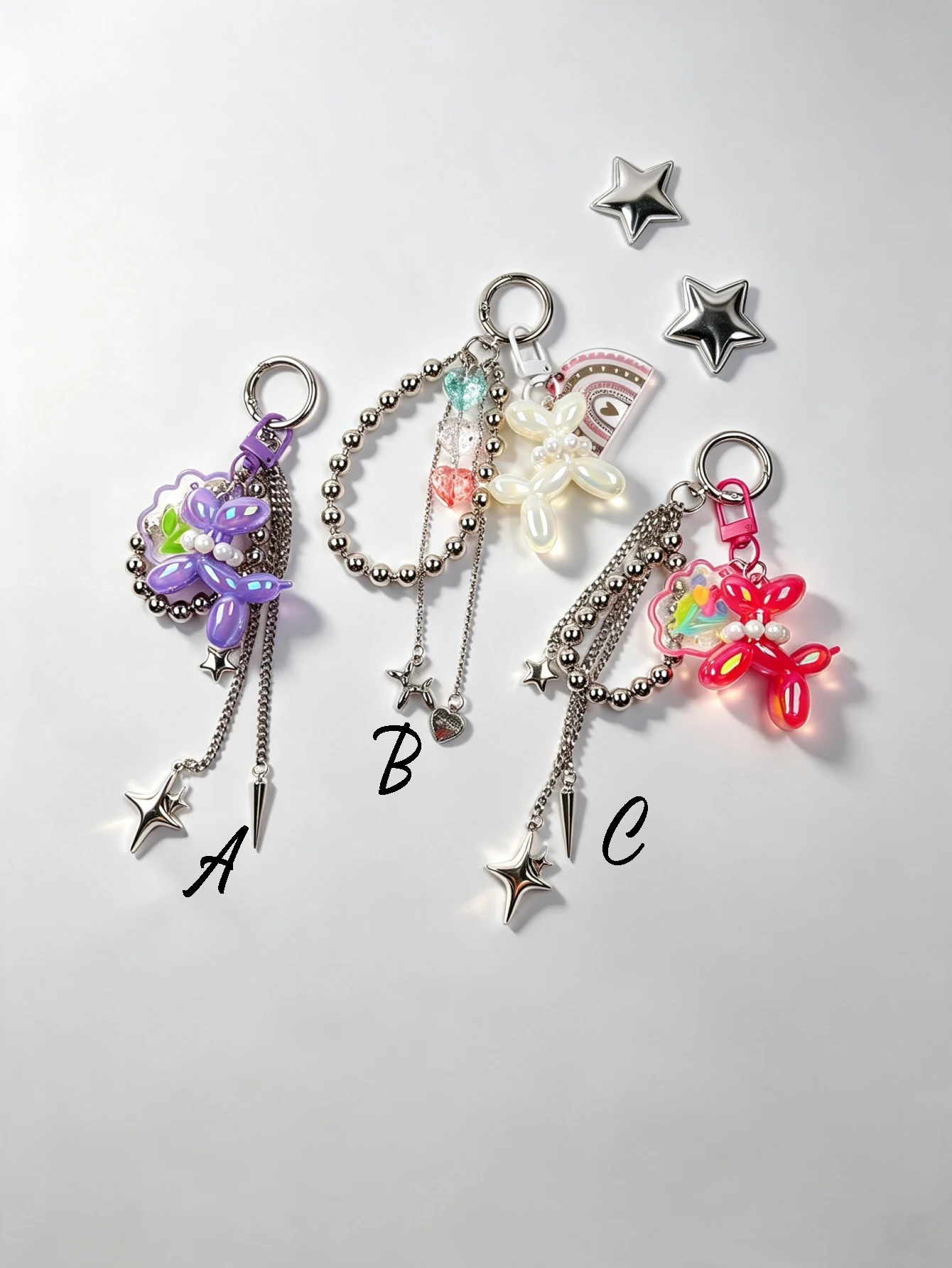 1 Set of Fashionable Balloon Dog Rivet Bead Pendant Bag Accessories, Sweet and Cool Y2K Style, Suitable for Decorating Handbags, Crossbody Bags, Backpacks, Bag Charms, Keychains, Etc