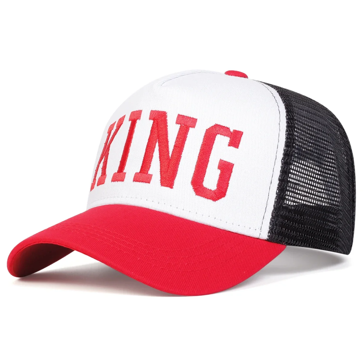 للجنسين الملك إلكتروني التطريز قبعات البيسبول صافي الربيع والصيف في الهواء الطلق قابل للتعديل قبعات عادية واقية من الشمس قبعة قبعة رياضية