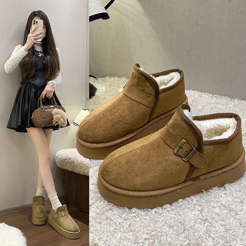 

Новые зимние женские плюшевые теплые зимние толстые модные женские ботинки Zapatillas Mujer