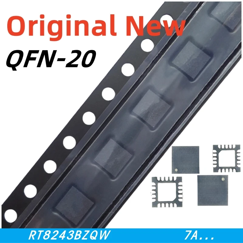 5pcs 100% New RT8243B RT8243BZQW 7A EC,7A EF,7A EE ... QFN-20 Chipset