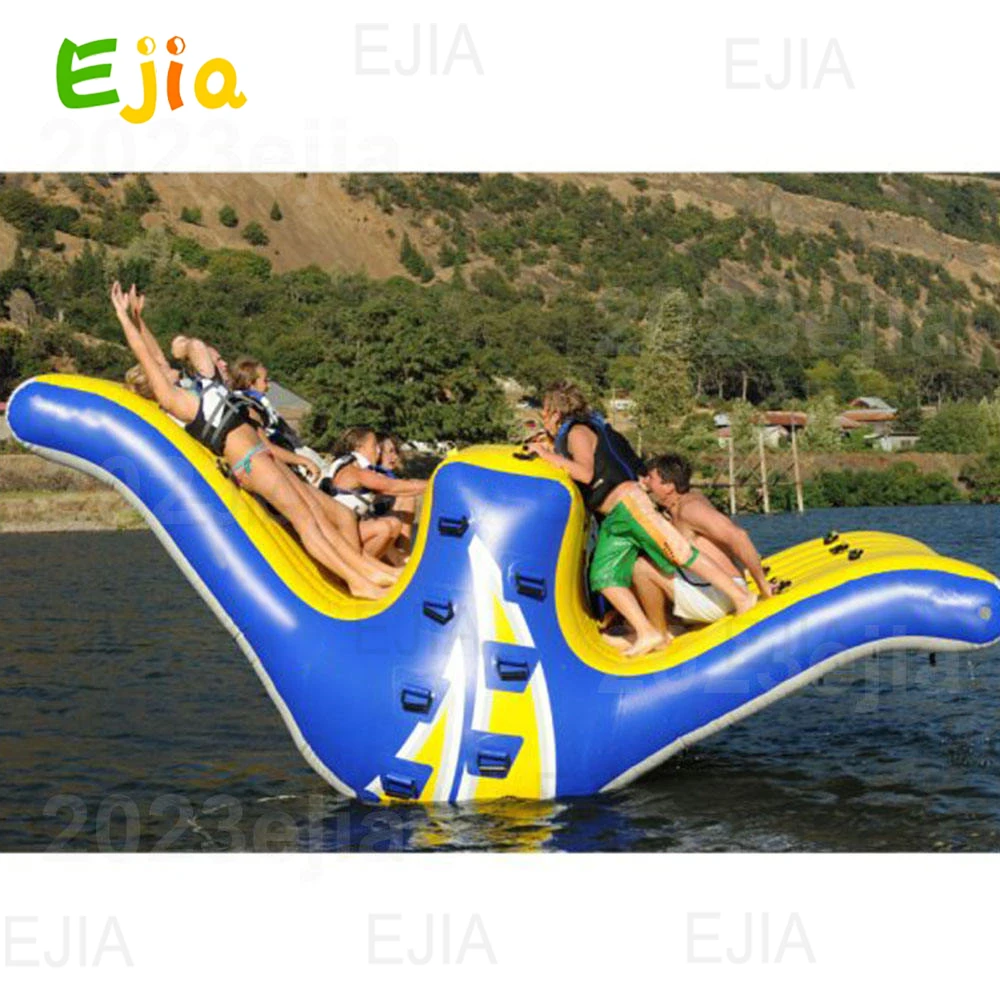 Grande ganga inflável do parque aquático para adultos, corrediça aquática, brinquedos de balancim, jogos, 8-10 pessoas, 5x2.5m