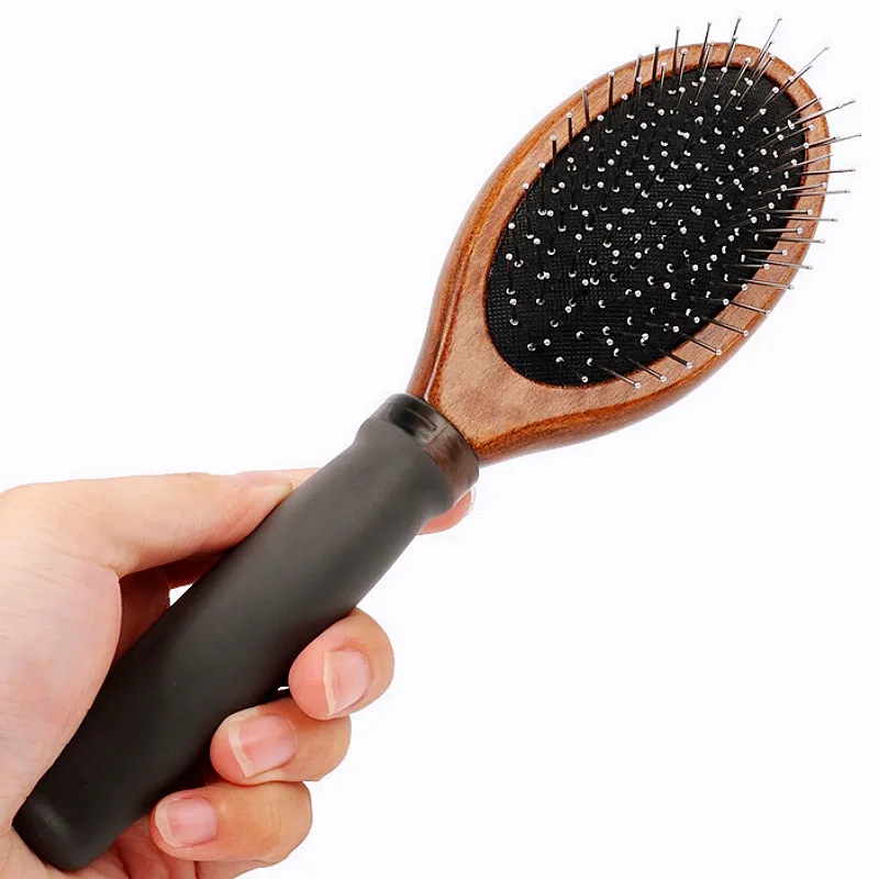 Dog Comb Double-sided Dogs Hair Comb Wooden Brush for Pet Hair Remover Dog Grooming Brush Massage Cat Combs Brushes Pet Supplies view 3