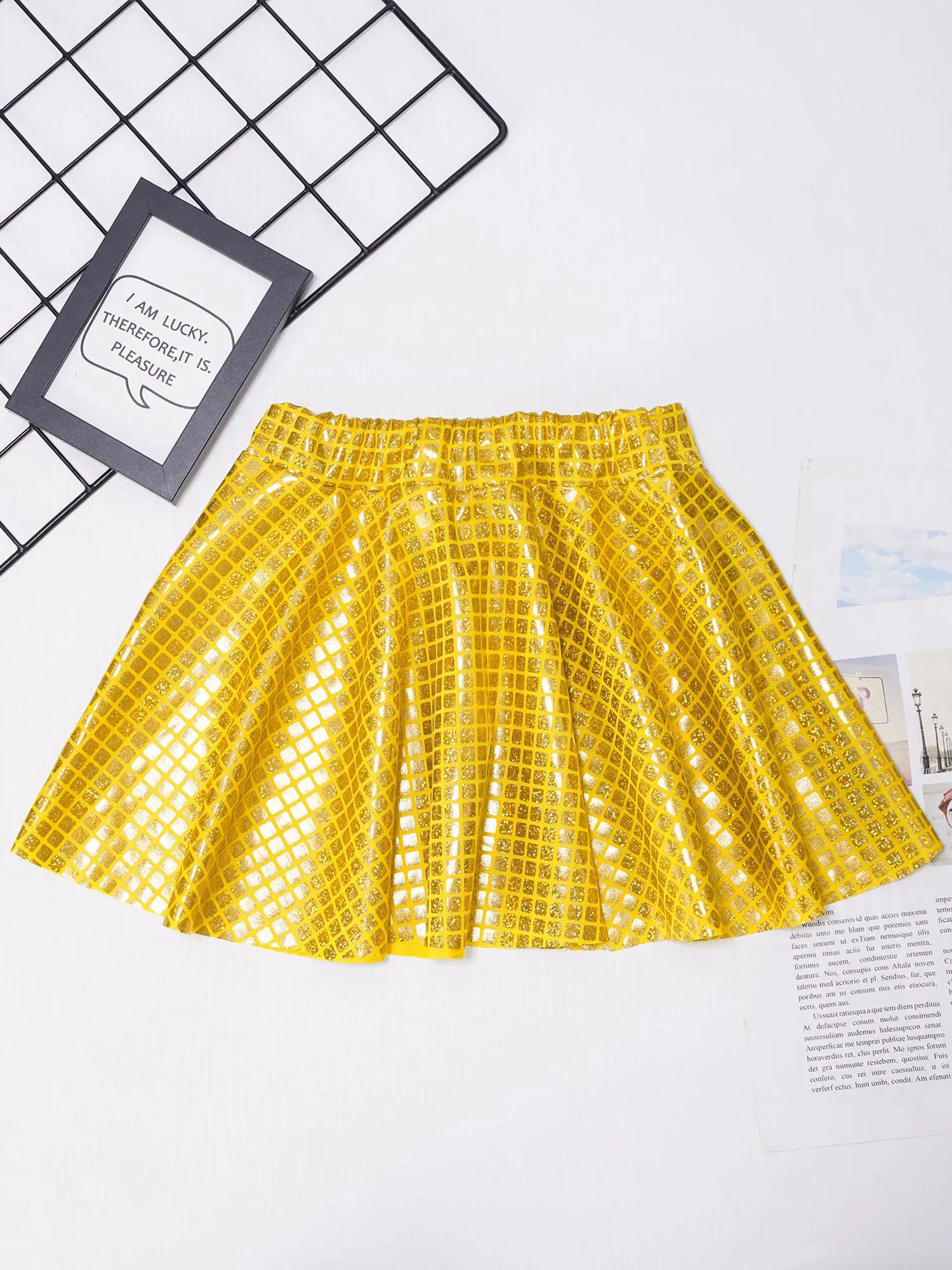 Falda de baile para mujer, ropa de baile de Jazz, Hip Hop, brillante, a cuadros, lentejuelas, faldas con volantes para animadoras, baile, actuación,