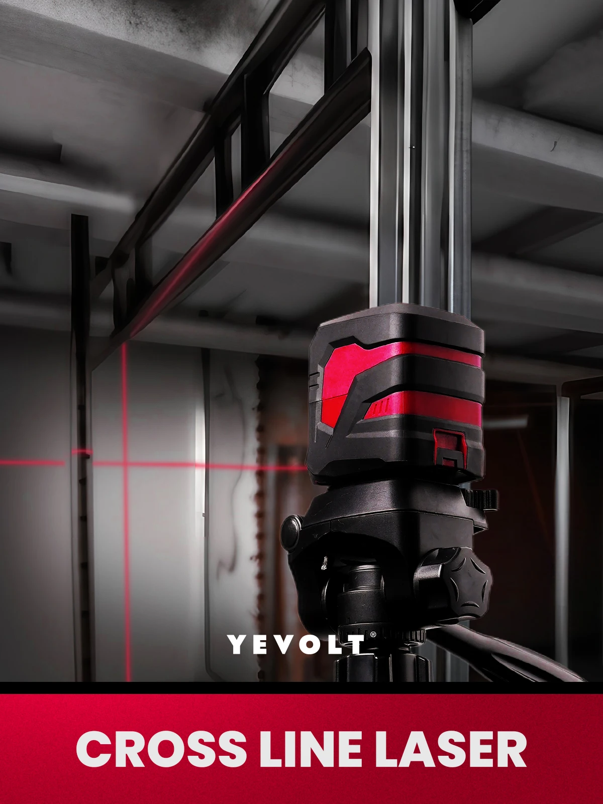 Imagem -04 - Yevolt Red Laser Level Kit Auto-nivelamento Ferramentas de Construção Suporte Magnético Base Rotativa Linha Cruzada Linhas Yvrll4xs2b1-b