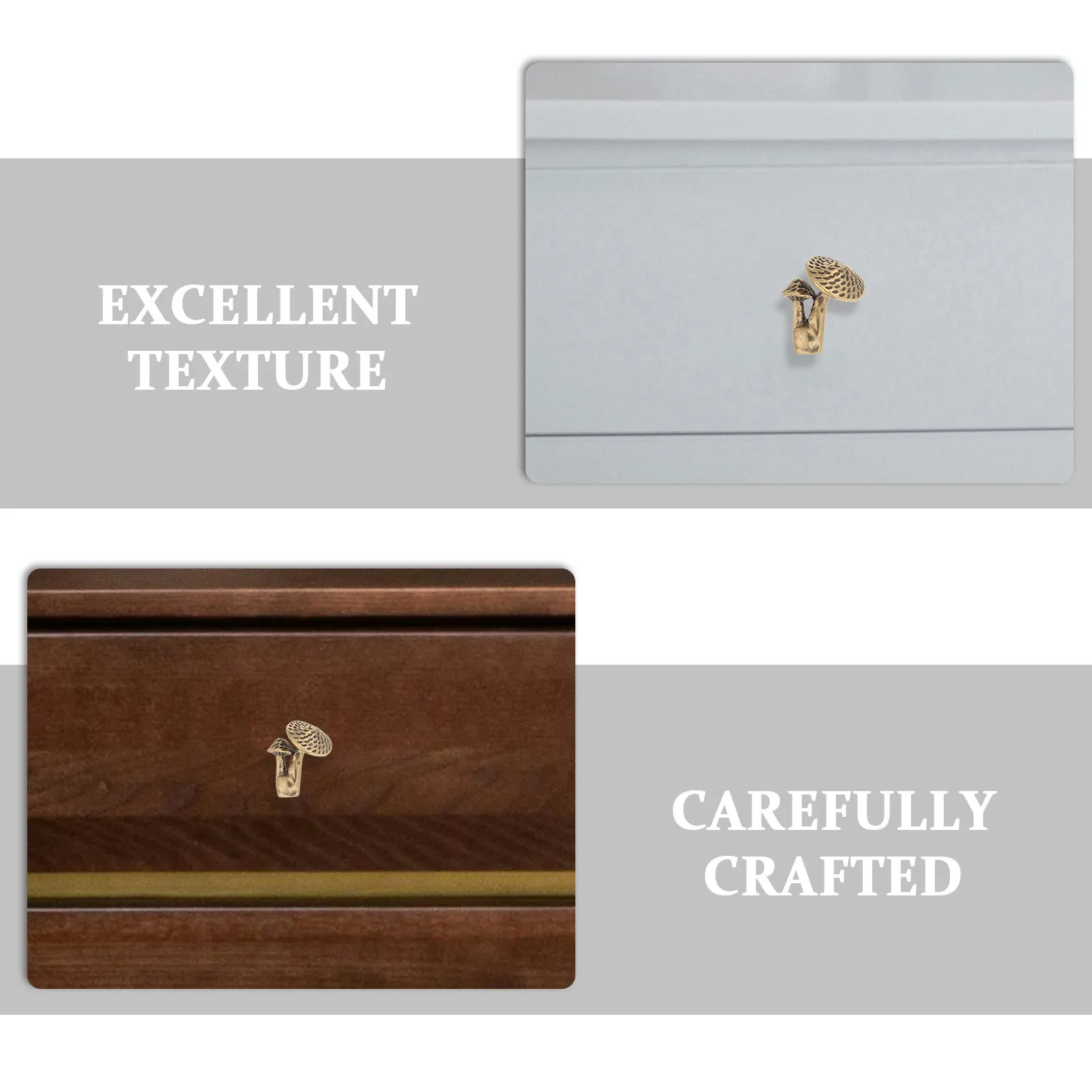 2 Pcs Brass Drawer Hardware Pulls Vintage for Cabinets Knobs Handles Light Brown Cute Door Dresser Drawers