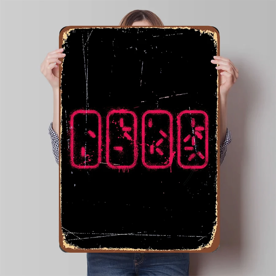 Creative Retro Game Pixel Style Iron Painting Living Room Study Wall Decor Hanging Home Art Wall Decoration Mural