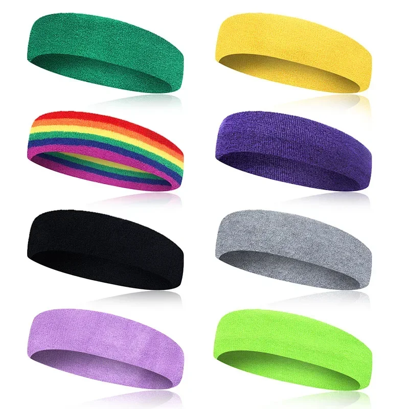 Pure Color Sports Headband Running Headwear Sweat-Absorbent Headband Basketball Antiperspirant Belt Fitness Sweat Guide Belt