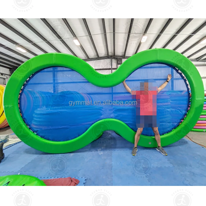 

Inflatable Round Floating Raft Water Hammock With Mesh Net Center for Recreation Leisure Work and Utility.
