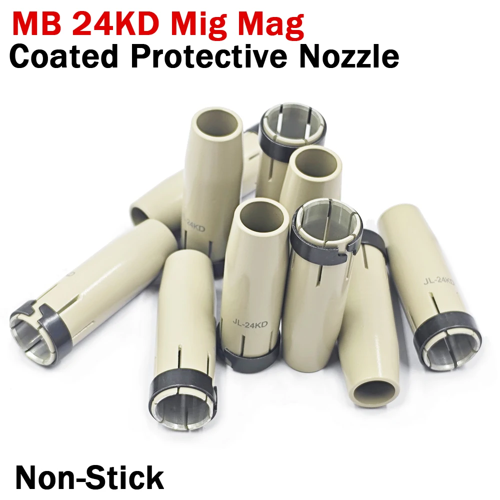 24KD 250A Consumables Coated Protective Gas Nozzle Pure Non-Stick European Airless Protective Cover For MB MIG MAG Welding Torch