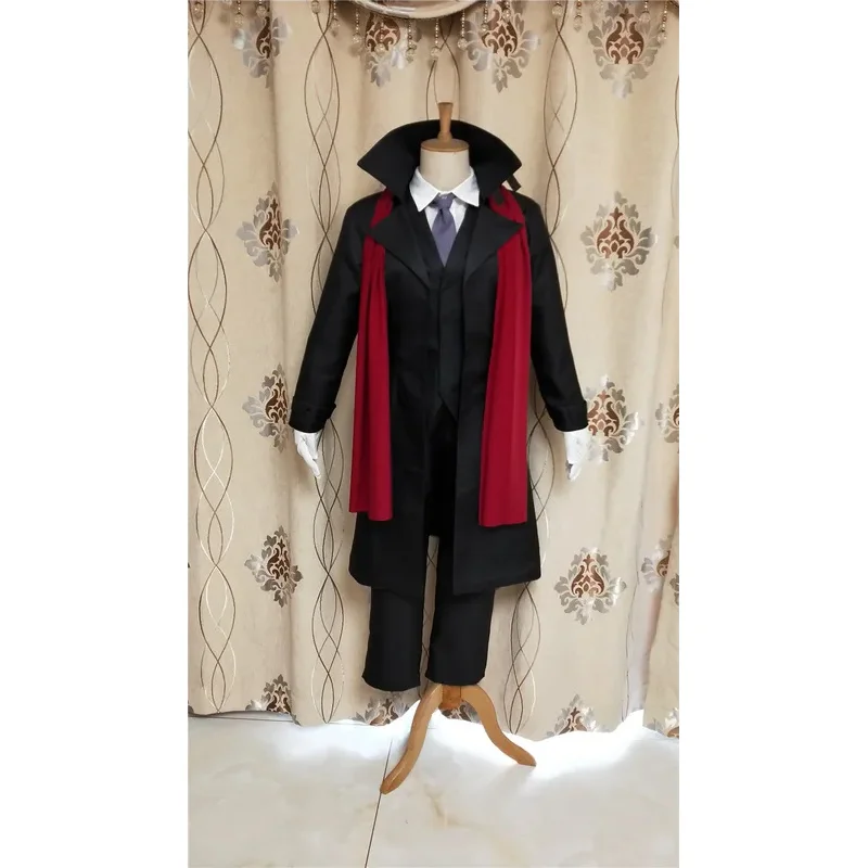 أنيمي بونغو الضالة الكلاب الموسم 2 ازياء موري Ougai شعر مستعار تأثيري السراويل العليا قميص دعوى خندق طقم أربطة عنق مخصص