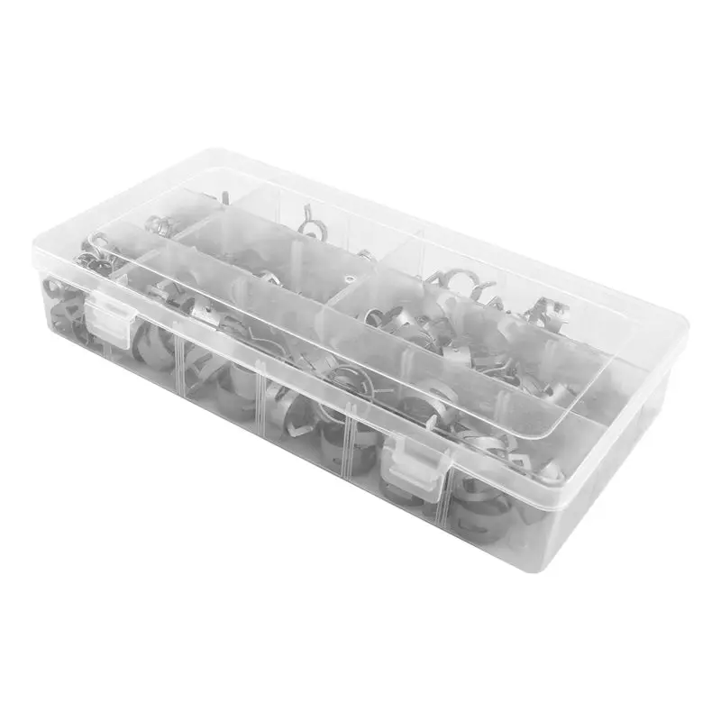 A21Q -160 Pcs Hose Clamp Assortment Diameter 6.5 - Diameter 18Mm Screwdriver Hose Clamps