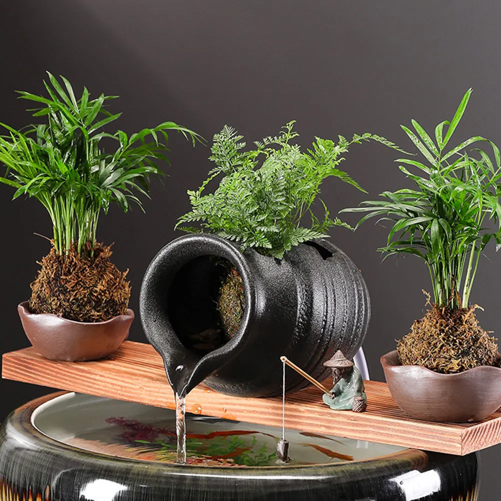 

Garden Decor Fountain Ceramic Decoration Clay Pitcher Pet Water Features Outdoor