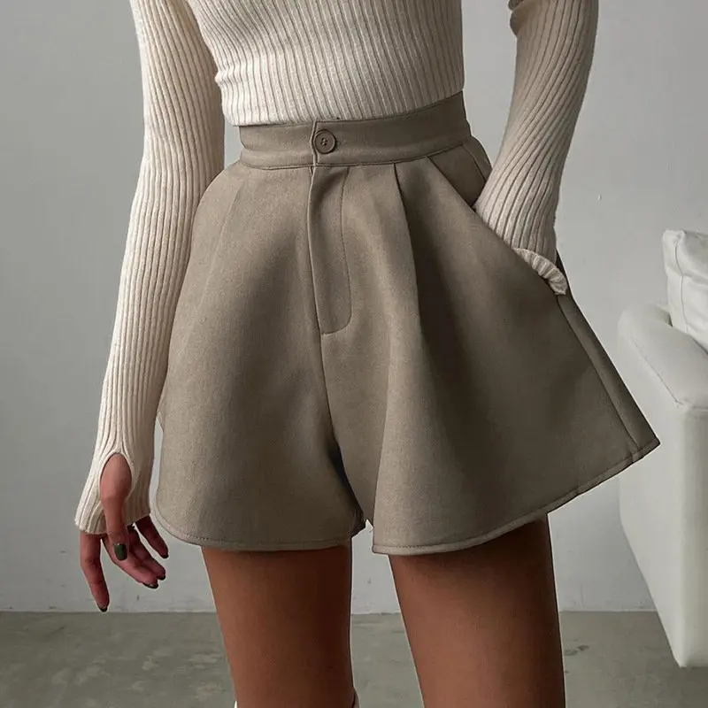 Pantalon jupe trapèze décontracté pour fille épicée, couleur unie, style de rue, tendance