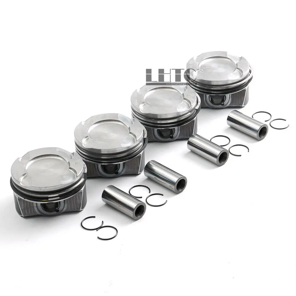 4PCS Engine Pistons & Rings 84.5mm CR 9.5:1 for BMW 20i / 25i / 28i N20B20 2.0L NEW