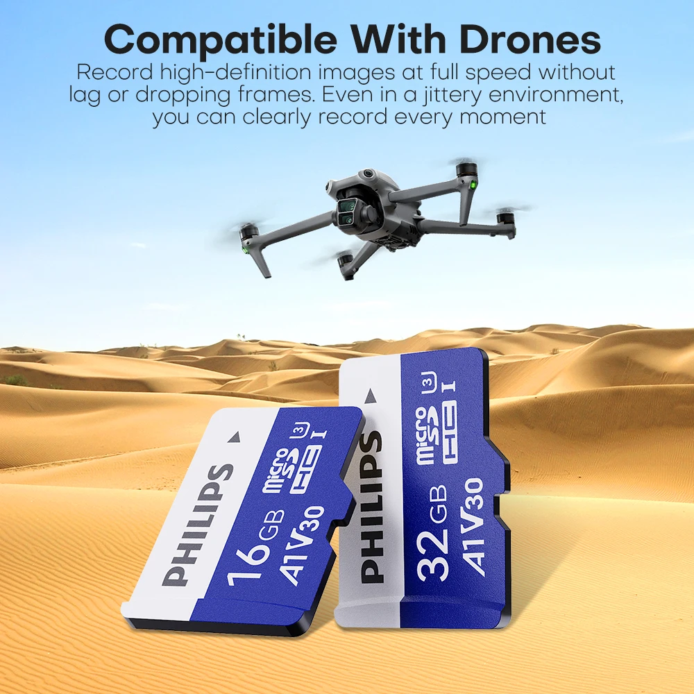 

PHILIPS High Quality Memory Card 128GB 64GB Micro SD Cards 100Mb/s High Speed SDXC A1 V30 U3 TF Card For Tachograph Dron Phone