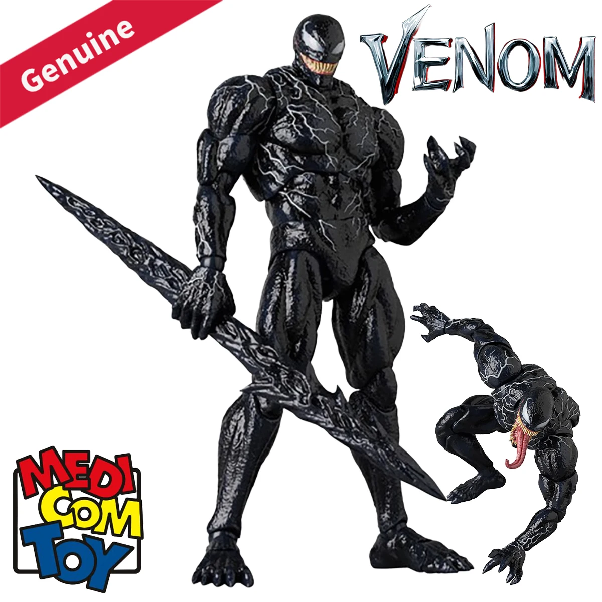 

Original Genuine Medicom Toy Action/Dolls Mafex Venom: Let There Be Carnage Venom H=205mm Action Figure Model Boy Toy Collection
