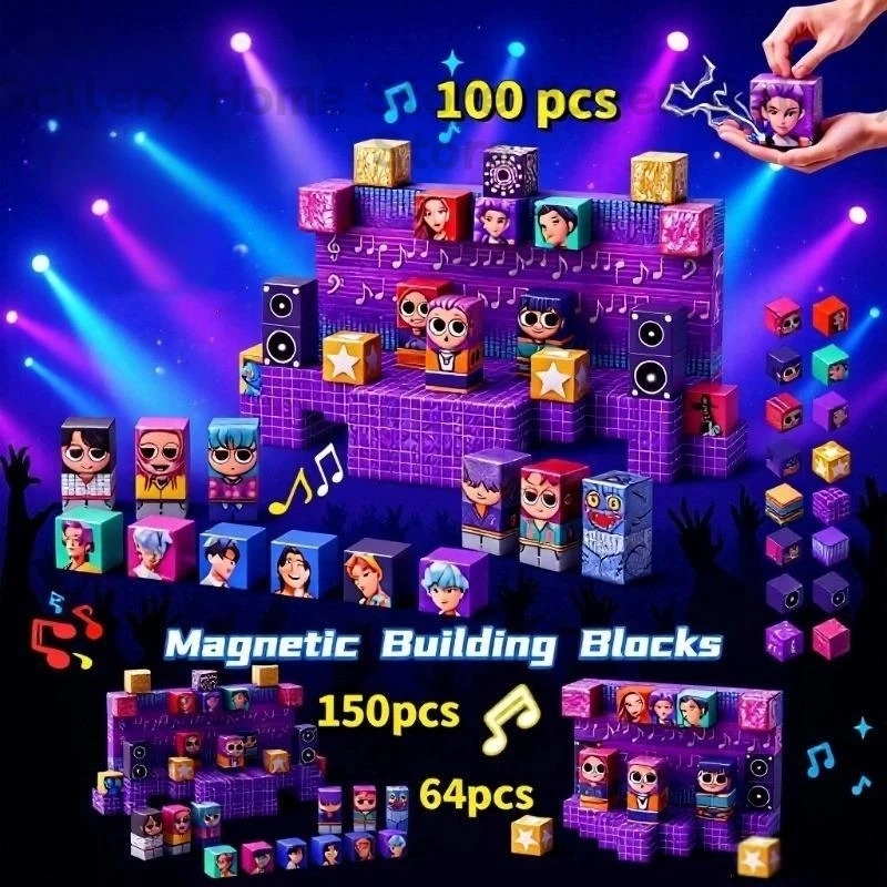 �y�Z�[�����z150�s�[�X KPOP �A�j�� �}�O�l�b�g�� �ςݖ؃Z�b�g ����t�B�M���A �������� �j�̎q ���̎q DIY �z�[���p�[�e�B�[�f�R���[�V���� �N���X�}�X �t�F�X�e�B�o���M�t�g �q������