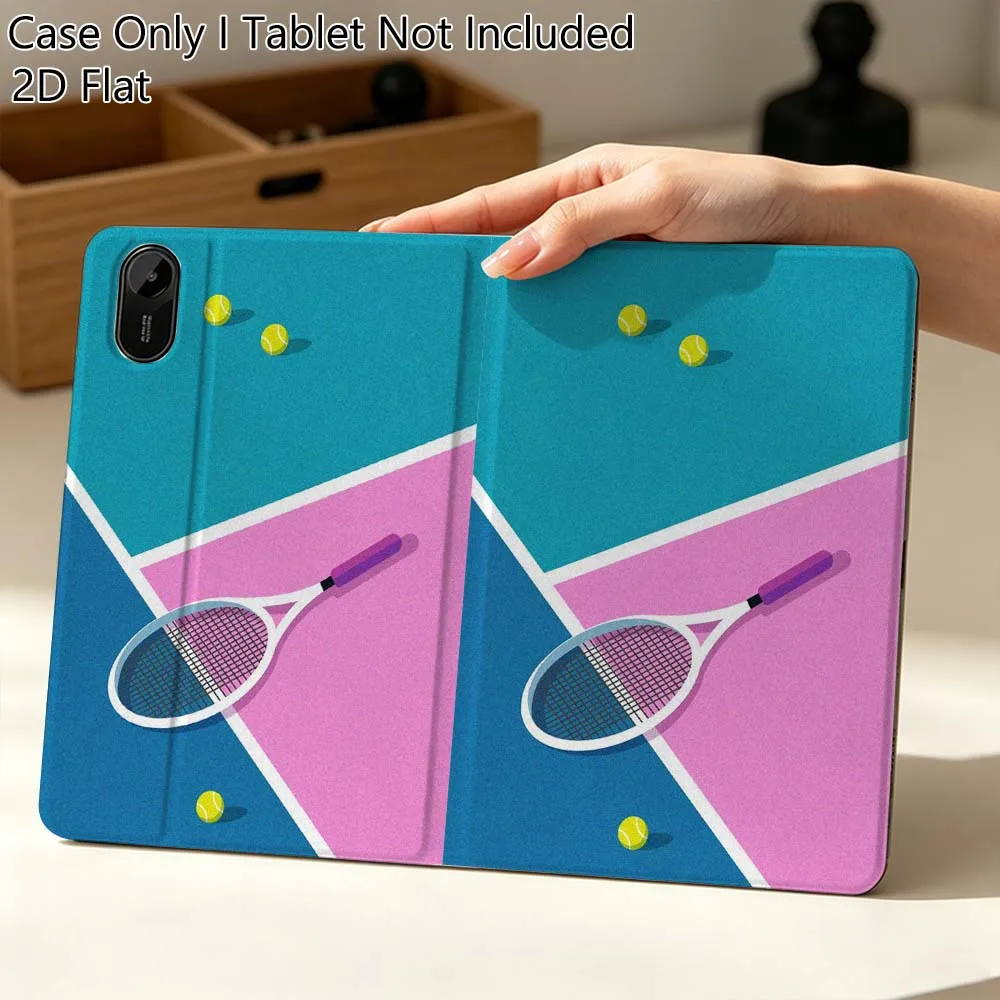 Funda Plegable para Tablet con Diseño de Bádminton y Tenis, Regalo Popular para Xiaomi Mi Pad Mini 4 5 6 7 SE Pro Plus Redmi Pad 2 SE 2025 8.8 11